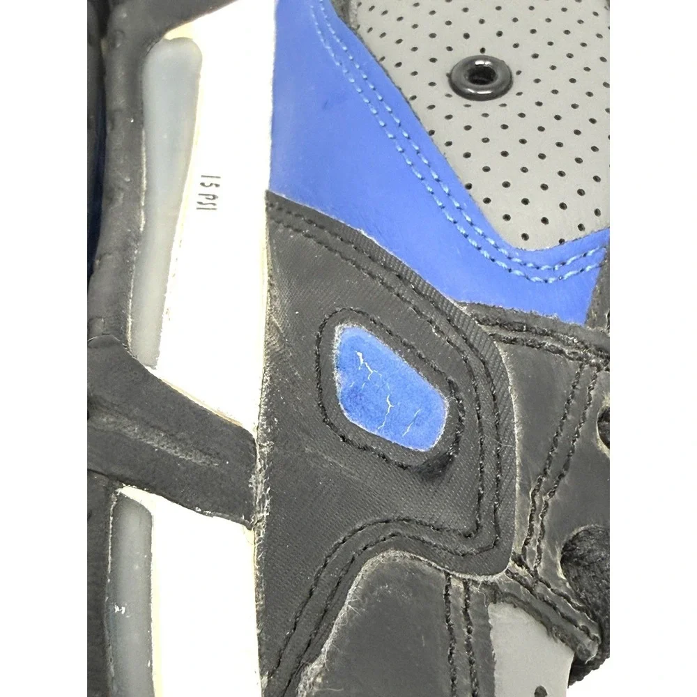DC Shoes Impact FX Leather Skate Shoes Black Gray Blue Men's US 7.5 EU 40 Skate